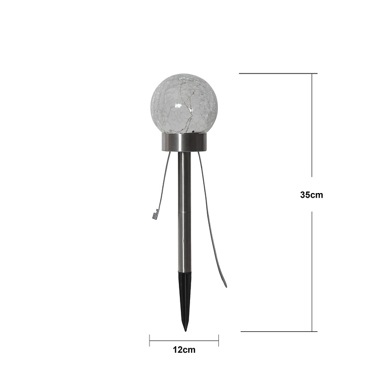 Star Trading Glory LED Solar-Lampe 3-in-1 Edelstahl Silber - Thumbnail 5