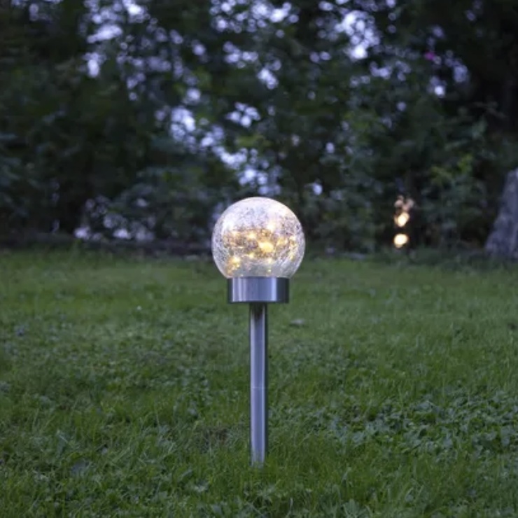 Star Trading Glory LED Solar-Lampe 3-in-1 Edelstahl Silber - Thumbnail 3