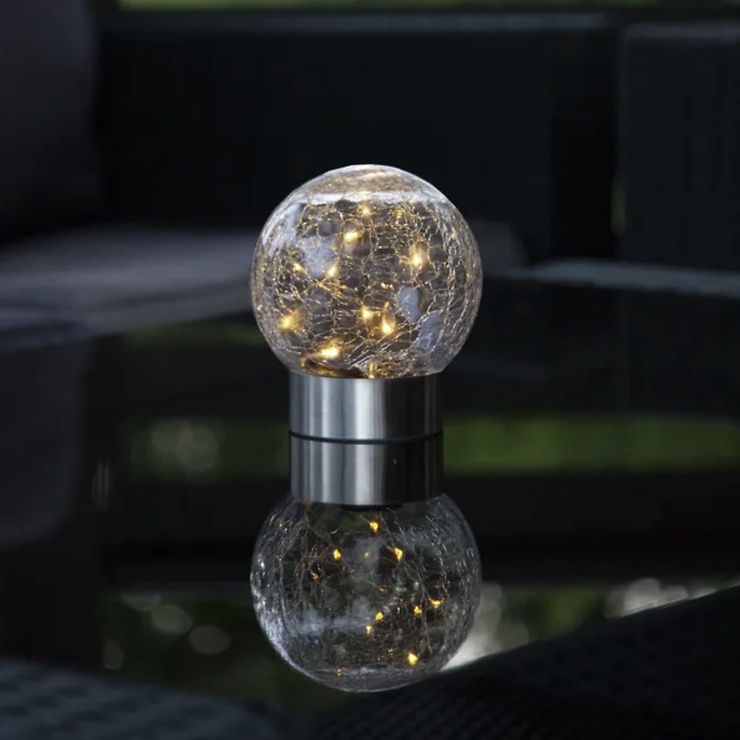 Star Trading Glory LED Solar-Lampe 3-in-1 Edelstahl Silber - Thumbnail 1