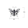 Star Trading Butterfly LED Solar-Wanddekoration Schmetterling 34 cm Schwarz - Thumbnail 3