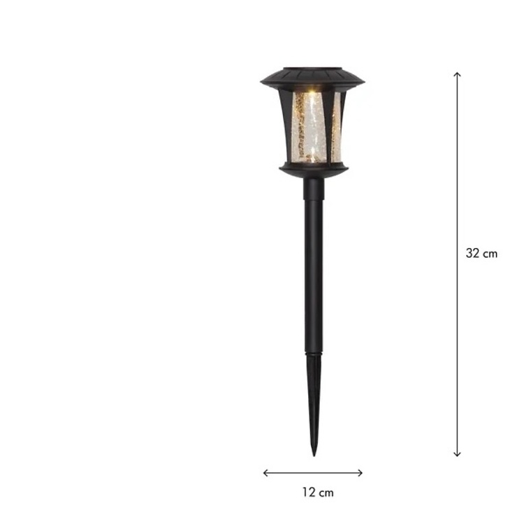 Star Trading Monaco LED Solar-Wegeleuchte 2er Set 32 cm Schwarz - Thumbnail 3