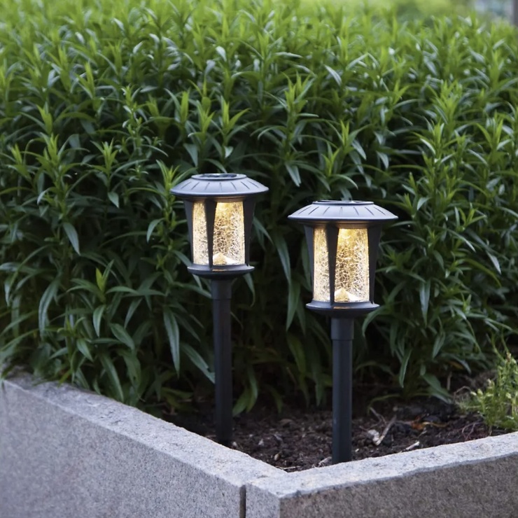 Star Trading Monaco LED Solar-Wegeleuchte 2er Set 32 cm Schwarz - Thumbnail 1