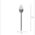 Star Trading Olympus LED Solar-Wegeleuchte 3er Set 40 cm Edelstahl Silber - Thumbnail 3