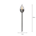 Star Trading Olympus LED Solar-Wegeleuchte 3er Set 40 cm Edelstahl Silber - Thumbnail 3