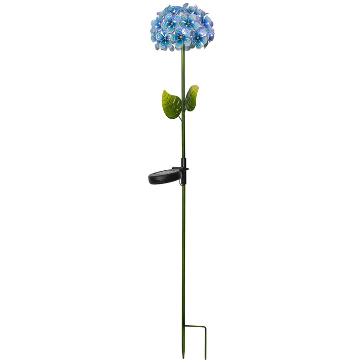 Star Trading Hortensia LED Solar-Leuchtblume 77 cm Blau - Thumbnail 2