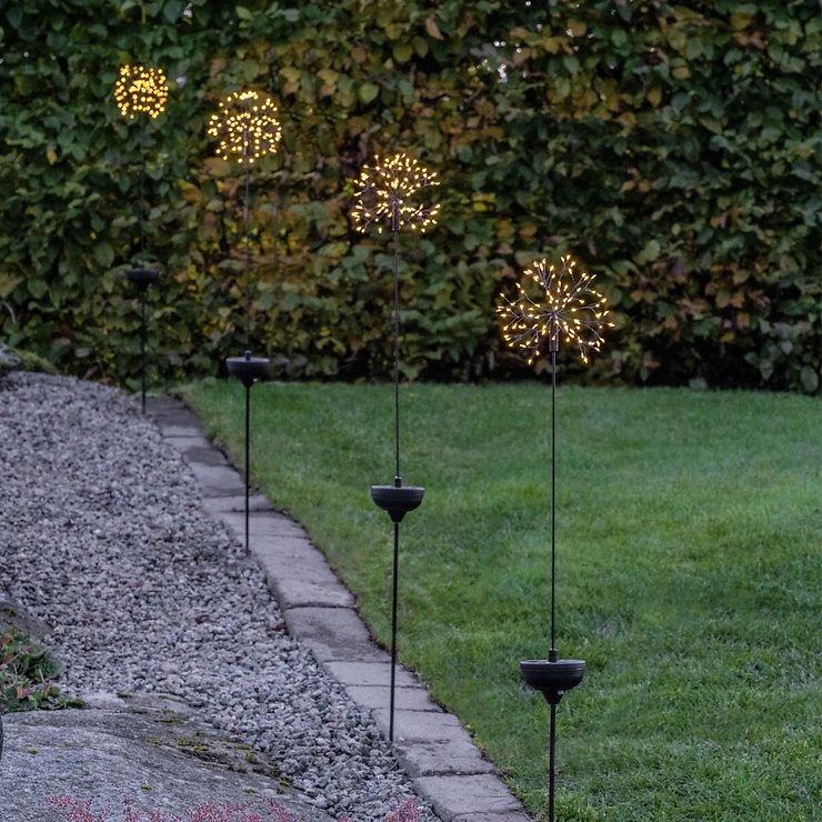 Star Trading Firework LED Solar-Leuchtdekoration 85 cm Schwarz - Thumbnail 4