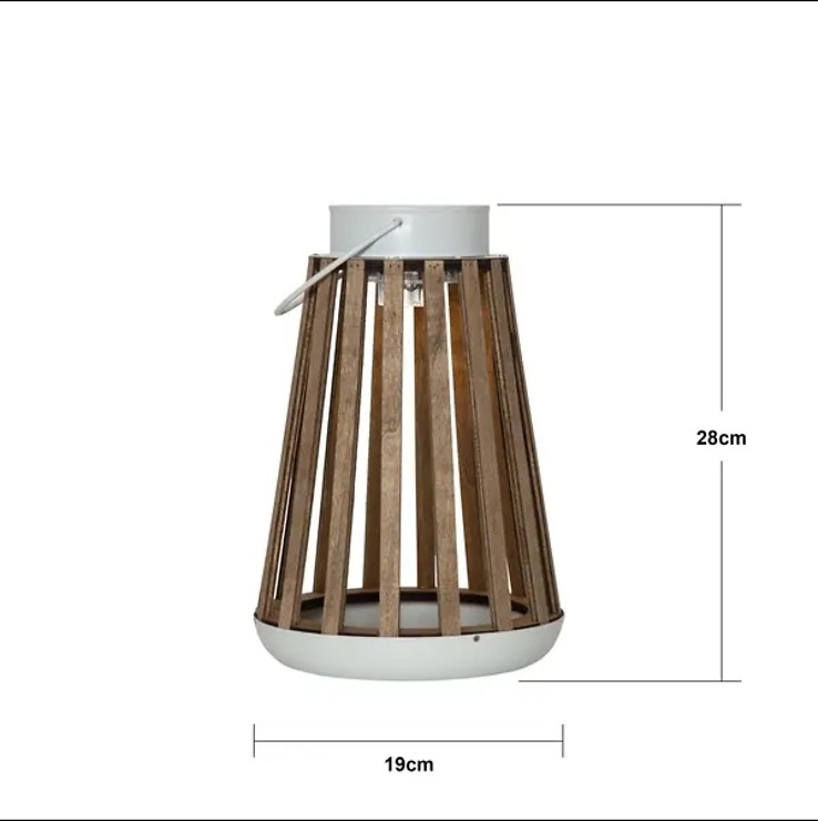 Star Trading Catania LED Solar-Laterne 28 cm Metall Beige - Thumbnail 5