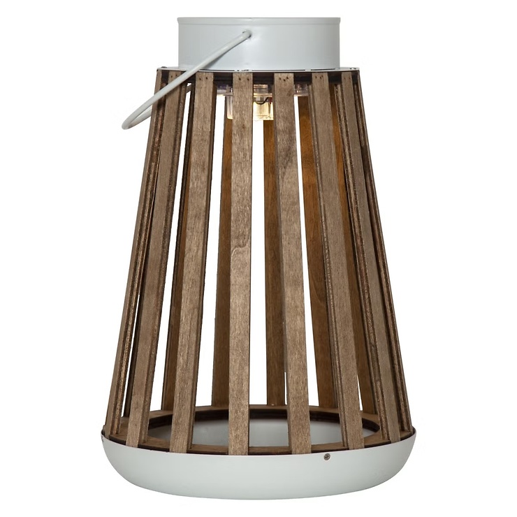 Star Trading Catania LED Solar-Laterne 28 cm Metall Beige - Thumbnail 1
