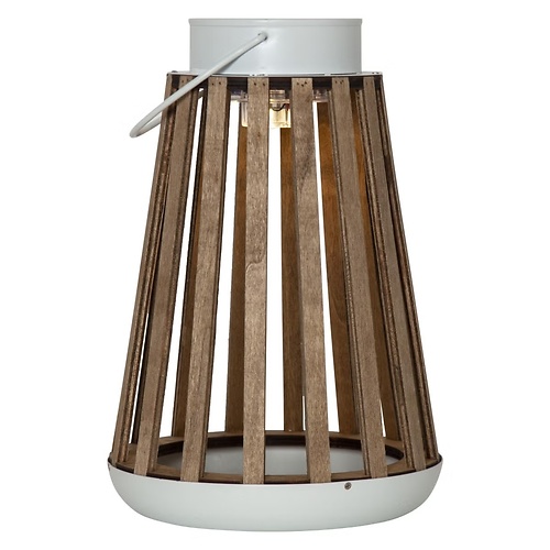 Star-Trading Catania LED Solar-Laterne 28 cm Metall Beige