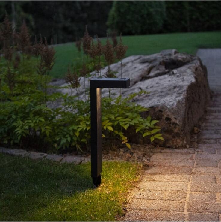 Star Trading LED Lampe d'allée solaire Vici Capteur de mouvement 38x10 cm noir - Thumbnail 1