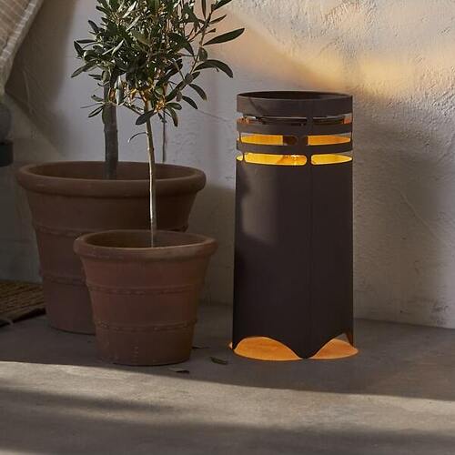 Star Trading Luz solar LED Marron 18,5x40 cm exterior marrón