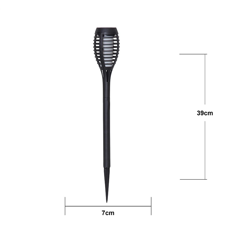 Star Trading Flame Mini LED Solar-Wegeleuchte 39 cm Schwarz - Thumbnail 3