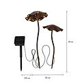 Star-Trading Lumini LED Solar-Leuchtdekoration Pilz 2er Set 37 cm Bronze - Thumbnail 3