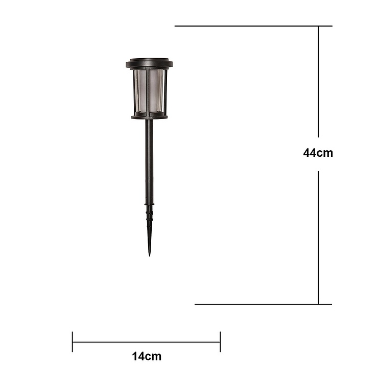 Star Trading Alippa LED Solar-Wegeleuchte 44 cm Aluminium Schwarz - Thumbnail 3