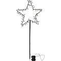 Star Trading Lichterstern Gartenstecker Spiky 60 LED warmweiß 39 x 92 cm schwarz - Thumbnail 1