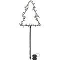 Star Trading Lichterbaum Gartenstecker Spiky 60 LED warmweiß 32 x 90 cm schwarz - Thumbnail 1