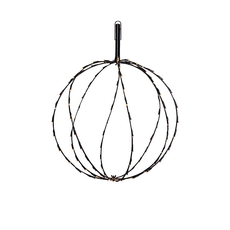 Star Trading Decorazione LED Sfera 104 LED bianco caldo 50 x 64 cm nero - Thumbnail 3