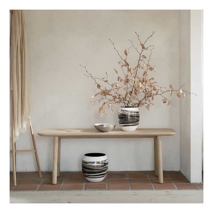 Stelton Vase Stockholm Lignum 18cm aluminium émail blanc - Thumbnail 2