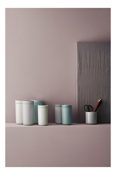 Stelton Thermobecher to go Click 340 ml Edelstahl hellgrau matt - Thumbnail 2