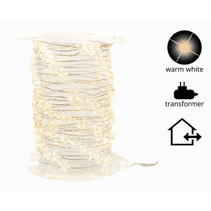 Kaemingk Lichterkette Sterne 120 Micro LED warmweiß 6m außen silber-Copy - Pic 1