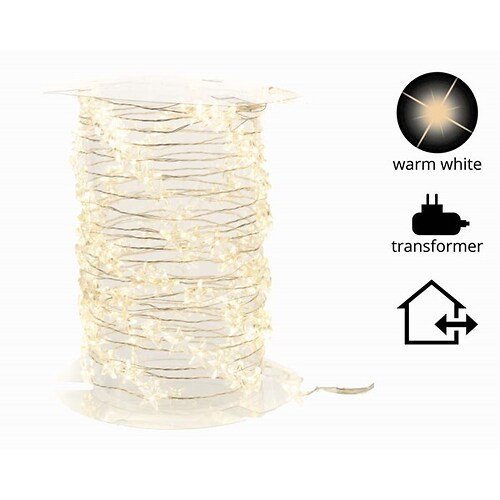 Kaemingk Lichterkette Sterne 120 Micro LED warmweiß 6m außen silber-Copy