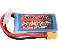 GensAce Battery LiPo Battery 1000mAh 11.1V 25C 3S1P with XT60