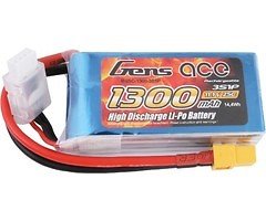 Gens Ace 11.1V 25C 3S 1300mAh LiPo Battery Pack with XT60