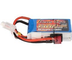 Gens Ace 11.1V 25C 3S 1300mAh LiPo battery pack with T-Plug