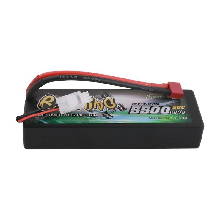 GensAce Batterie LiPo Akku 50C 5500mAh 2S1P Hardcase 24 - Thumbnail 2
