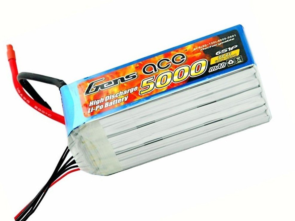 GensAce battery LiPo battery 5000mAh 22.2V 60C 6S1P - Pic 1