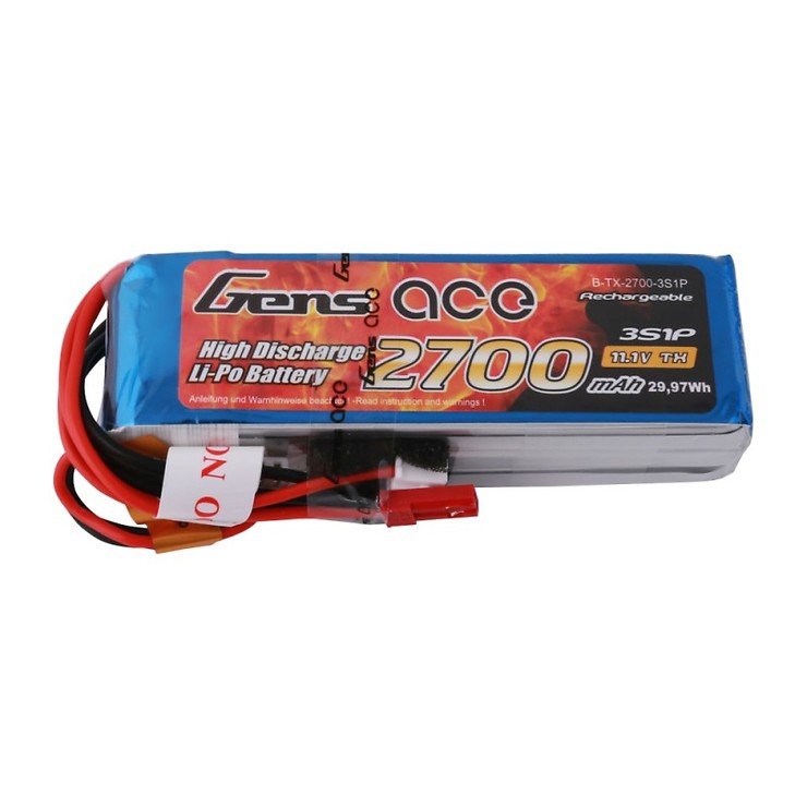 GensAce FrSky X9D batterie LiPo batterie 2700mAh 11.1V 3S1P - Thumbnail 1