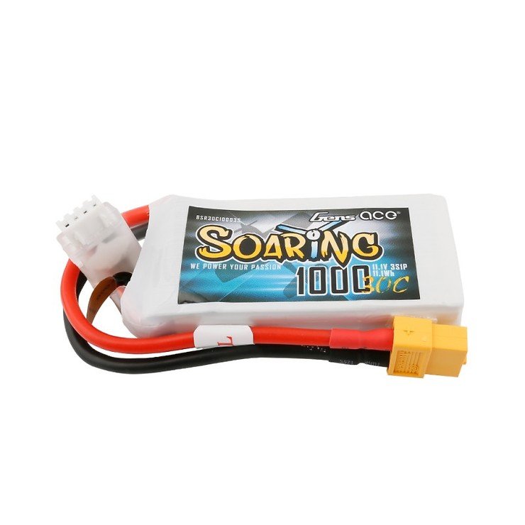 Gens ace Soaring 1000mAh 11.1V 30C 3S1P Lipo Battery XT60 - Thumbnail 1