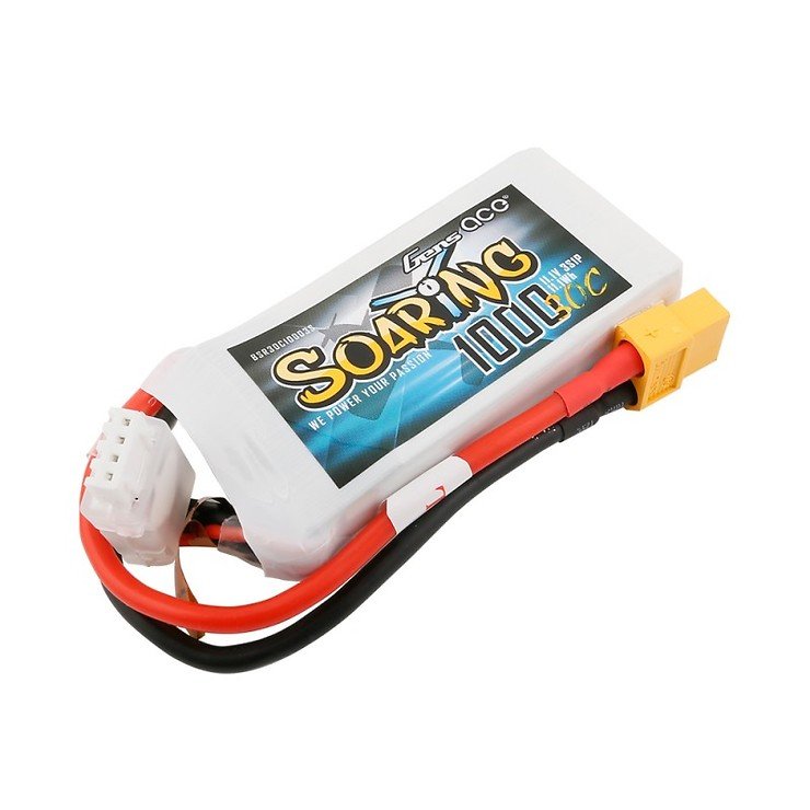 Gene ace soaring 1000mAh 11.1V 30C 3S1P Lipo Battery XT60 - Thumbnail 3
