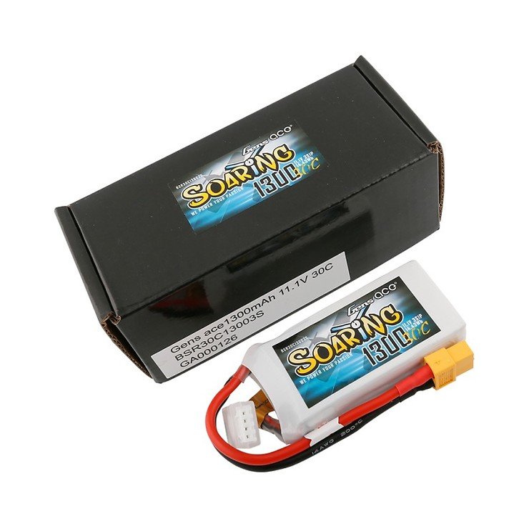Gene ace soaring 1300mAh 11.1V 30C 3S1P Lipo Battery XT60 - Thumbnail 2