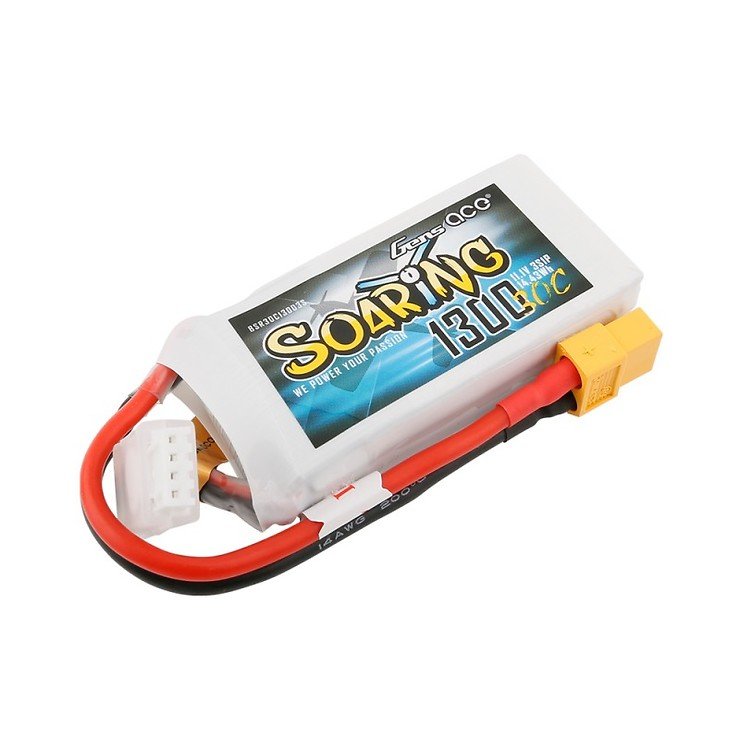Gene ace soaring 1300mAh 11.1V 30C 3S1P Lipo Battery XT60 - Thumbnail 3