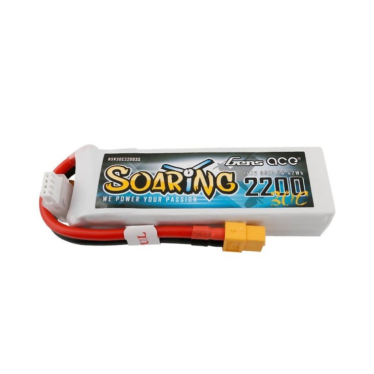 Gens Ace Soaring LiPo battery XT60 2200mAh 3S - Pic 1