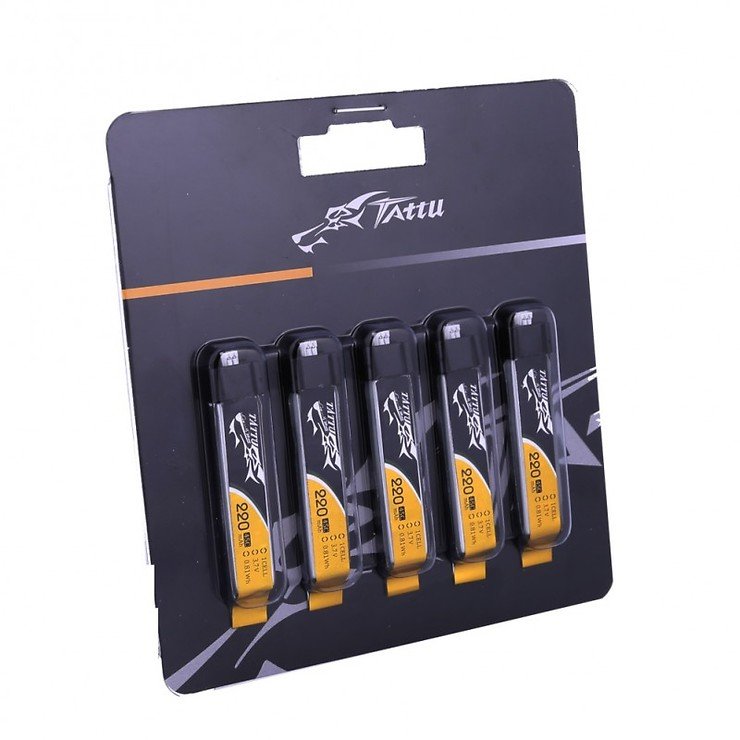 Batteria Tattu Batteria LiPo 220mAh 3,7V 45C 1S1P - 5 pezzi - Thumbnail 1
