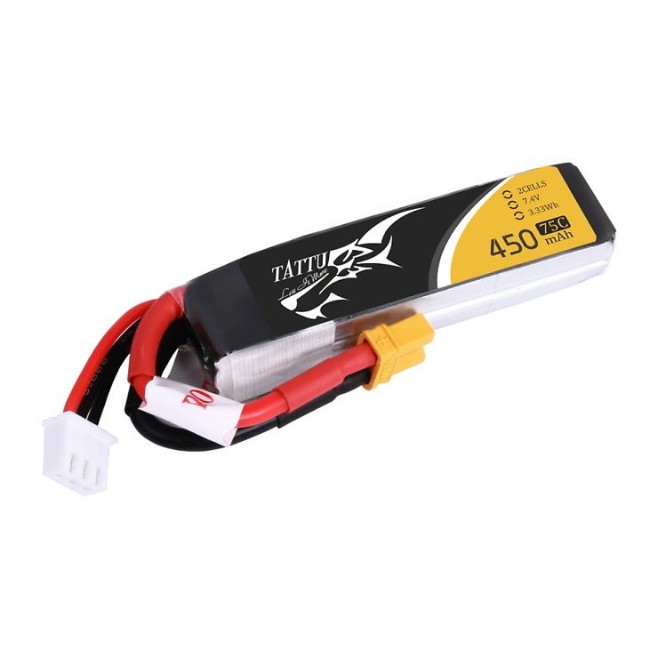 Tattu battery LiPo battery 2S 450 mAh 30C XT30 Long - Thumbnail 2