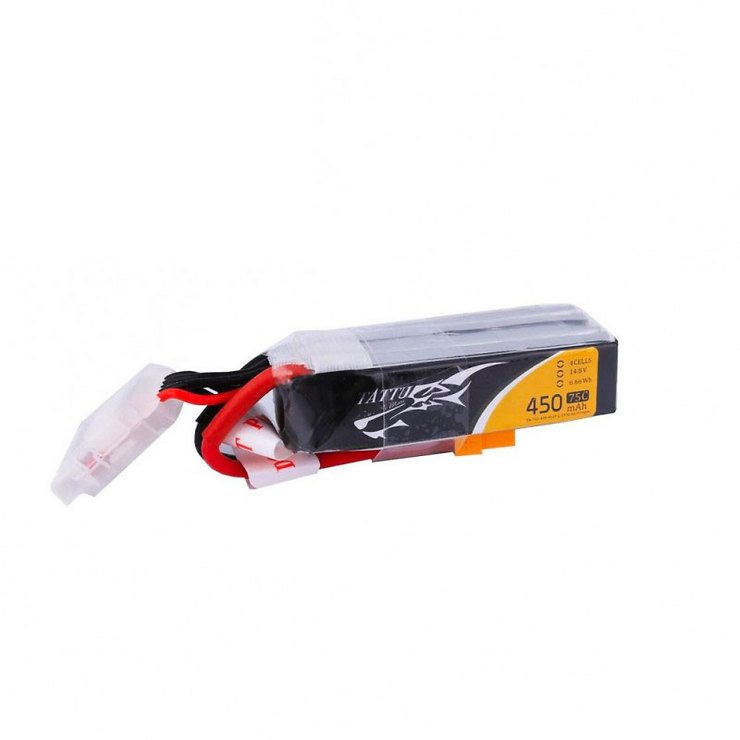 Bateria Tattu 450mAh 14.8V 75C 4S Lipo XT30 Long - Thumbnail 1