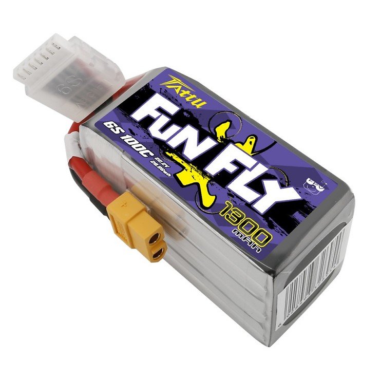 Tattu Funfly Series 1300mAh 22.2V 100C 6S1P Batería LiPo Xt60 - Thumbnail 3