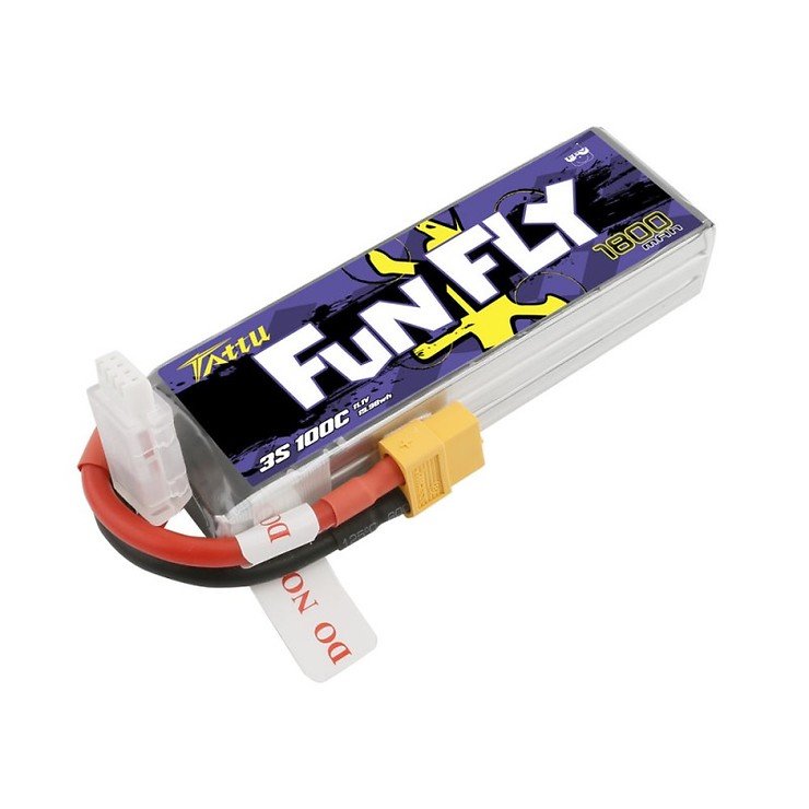 Tattu Funfly Serie 1800mAh 11.1V 100C 3S1P Batterie LiPo Akku XT60 - Thumbnail 3