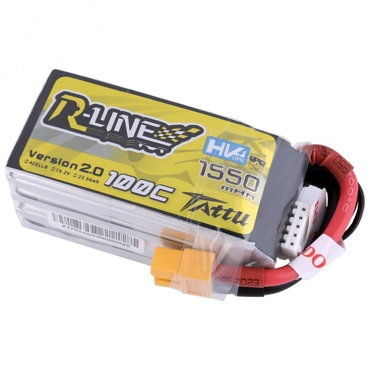 Tattu R-Line Batterie LiPo Akku 1550mAh 100C 4S1P 15.2V High Voltage Version 2.0 - Thumbnail 2