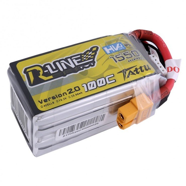 Tattu R-Line Batterie LiPo Akku 1550mAh 100C 4S1P 15.2V High Voltage Version 2.0 - Thumbnail 3