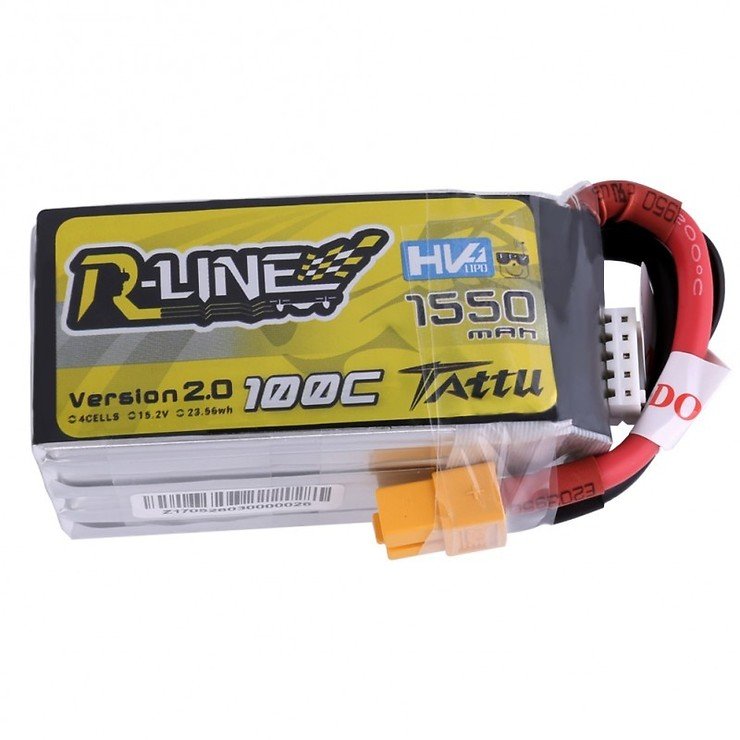 Tattu R-Line Battery LiPo Battery 1550mAh 100C 4S1P 15.2V High Voltage Version 2.0 - Thumbnail 1