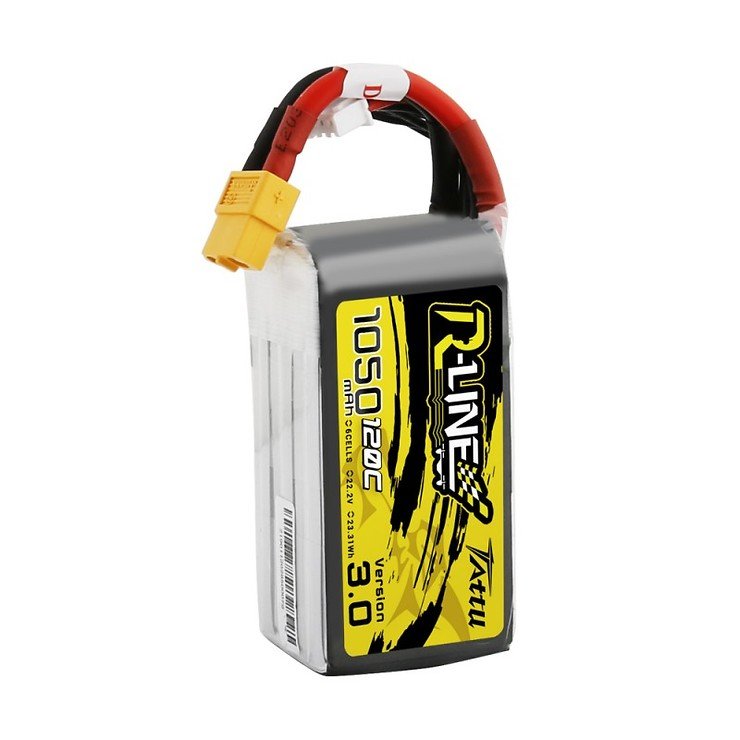 Tattu R-Line V3 Batterie LiPo Akku 1050mAh 120C 22.2V XT60 - Thumbnail 3