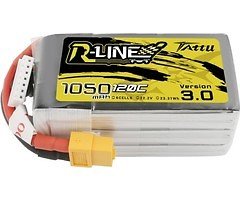 Batteria Tattu R-Line V3 batteria LiPo 1050mAh 120C 22,2V XT60