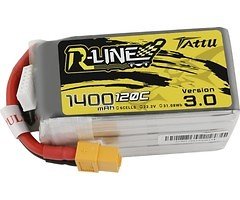 Tattu R-Line V3 Battery LiPo Battery 1400mAh 120C 22.2V XT60