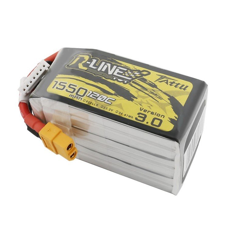 Tattu R-Line V3 Batterie LiPo Akku 1550mAh 120C 22.2V XT60 - Thumbnail 3