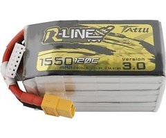 Batteria Tattu R-Line V3 batteria LiPo 1550mAh 120C 120C 22,2V XT60