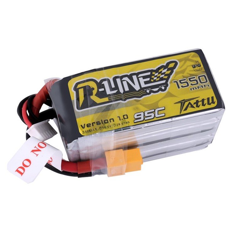 Tattu R-Line Batterie LiPo Akku 1550mAh 95C 5S1P - Thumbnail 1